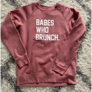 Brunette the label sweatshirt - Babes who brunch. Size S/M